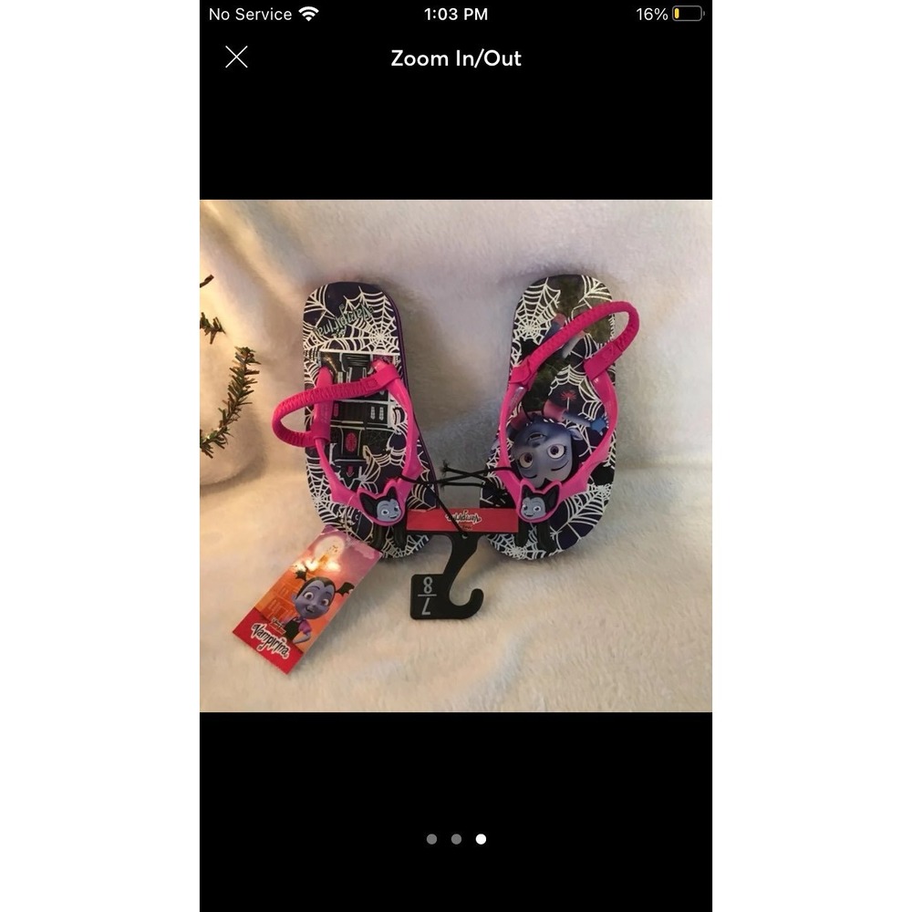 New with‎ tags Disney Vamparina flip flops